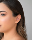 Piercing Liso Detalhes Bolinhas Banhado a Ouro 18K