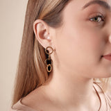 Brinco Círculos Entrelaçados Lisos Banhado a Ouro 18K