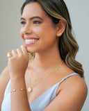 Anel Ajustável Dedinho Tamanho P Banhado a Ouro 18K