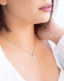 Gargantilha Veneziana Gota Cristal Ródio Branco