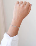Pulseira Rabo de Rato 2.5 mm Ródio Branco