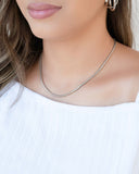 Gargantilha Rabo de Rato 2.5 mm Ródio Branco