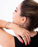 Bracelete Tubo Liso Ródio Branco