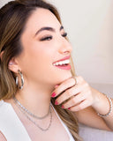 Bracelete Torcido 5mm Ródio Branco