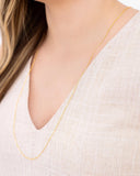 Gargantilha Longa Americana 1.5 mm Banhado a Ouro 18K