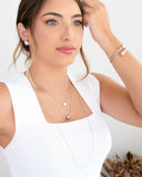 Gargantilha Longa Americana 1.5 mm Ródio Branco