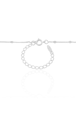 Gargantilha Longa Grumet Losango Ródio Branco