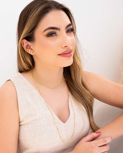 Ear Cuff Quatro Filetes Banhado a Ouro 18K