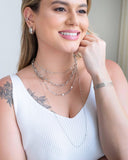 Brinco Argola Abaulada Lisa 2 cm Ródio Branco