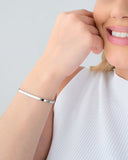 Bracelete Liso Flat Ródio Branco