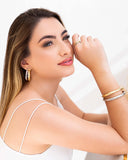 Anel Ajustável Liso Tamanho P Ródio Branco