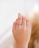 Anel Ajustável Liso Tamanho M Ródio Branco