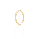 Anel Ajustável Liso Tamanho G Banhado a Ouro 18K