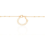 Gargantilha Longa Grumet Plaquinhas Banhado a Ouro 18K - 70 cm