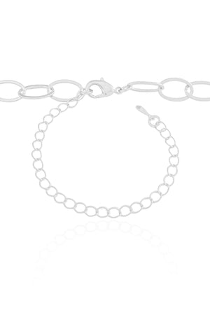 Choker Elos Ovais Ródio Branco