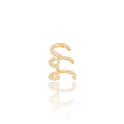 Piercing Três Filetes Lisos Banhado a Ouro 18K