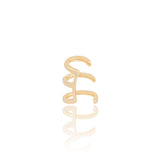 Piercing Três Filetes Lisos Banhado a Ouro 18K