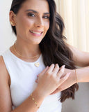 Gargantilha Nylon Pingente Coração Banhado a Ouro 18K