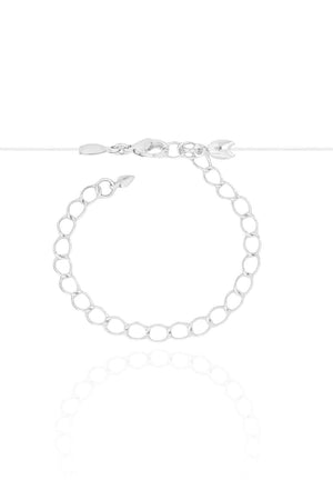 Gargantilha Nylon Pingente Coração Ródio Branco