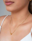 Gargantilha Veneziana Pingente Bola 8 mm Banhado a Ouro 18K