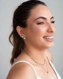 Gargantilha Veneziana Pingente Bola 8 mm Ródio Branco