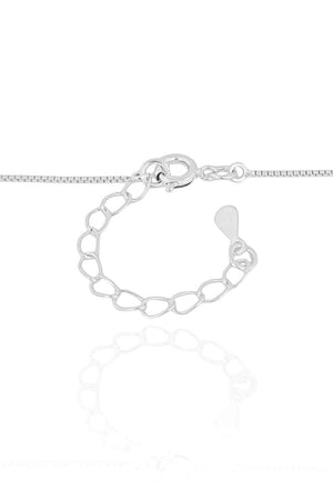 Gargantilha Veneziana Pingente Bola 8 mm Ródio Branco