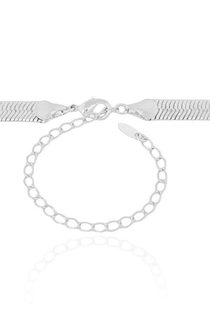 Choker Fita Ródio Branco