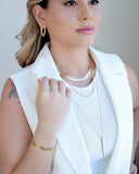 Piercing Dois Filetes Liso Banhado a Ouro 18K