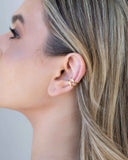 Piercing Dois Filetes Liso Banhado a Ouro 18K