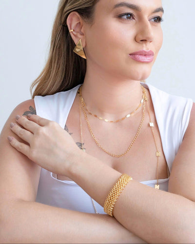 Piercing Liso Flat 3mm Banhado a Ouro 18K