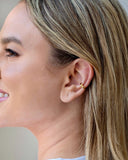 Piercing Liso Achatado Banhado a Ouro 18K