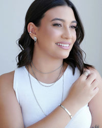 Piercing Liso Achatado Ródio Branco