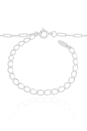 Choker Elos Lisos Ródio Branco