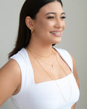 Choker Plaquinhas Redondas Lisas Banhado a Ouro 18K