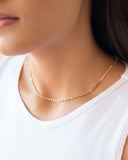 Choker Plaquinhas Redondas Lisas Banhado a Ouro 18K