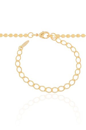 Choker Plaquinhas Redondas Lisas Banhado a Ouro 18K
