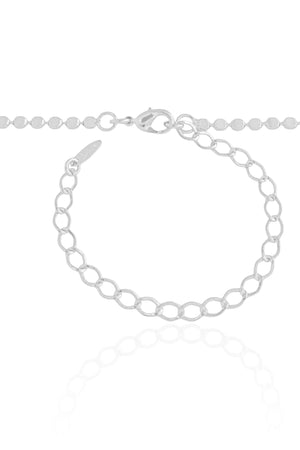 Choker Plaquinhas Redondas Lisas Ródio Branco