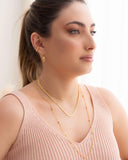 Choker Bolinhas Achatadas Banhado a Ouro 18K