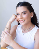 Choker Bolinhas Achatadas Ródio Branco