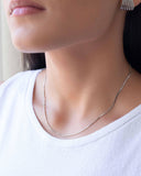 Choker Bolinhas Achatadas Ródio Branco