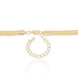 Gargantilha Grumet Dupla Banhado a Ouro 18K