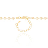 Gargantilha Plaquinhas Redondas Flat Banhado a Ouro 18K