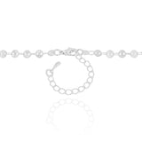 Gargantilha Plaquinhas Redondas Flat Ródio Branco