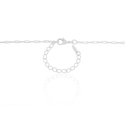 Gargantilha Longa Elos 2 mm Ródio Branco