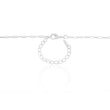 Gargantilha Longa Elos 2 mm Ródio Branco