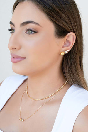 Choker Bolinhas 3 mm Banhado a Ouro 18K