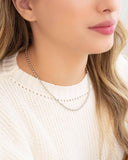 Choker Bolinhas 3 mm Ródio Branco