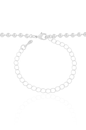Choker Bolinhas 3 mm Ródio Branco