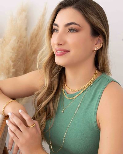 Anel Abaulado Liso Tamanho 21 Banhado a Ouro 18K