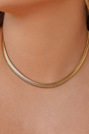 Choker Snake 6 mm Banhado a Ouro 18K